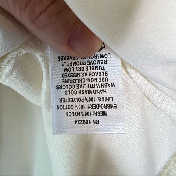 Indigo Soul Women’s L Lace Overlay Bell Sleeve Blouse - Picture 8 of 8